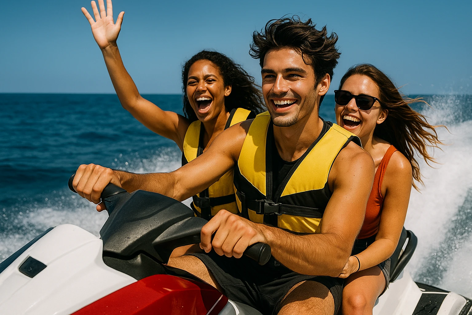 Prácticas de Licencia de Navegación en moto de agua con alumnos