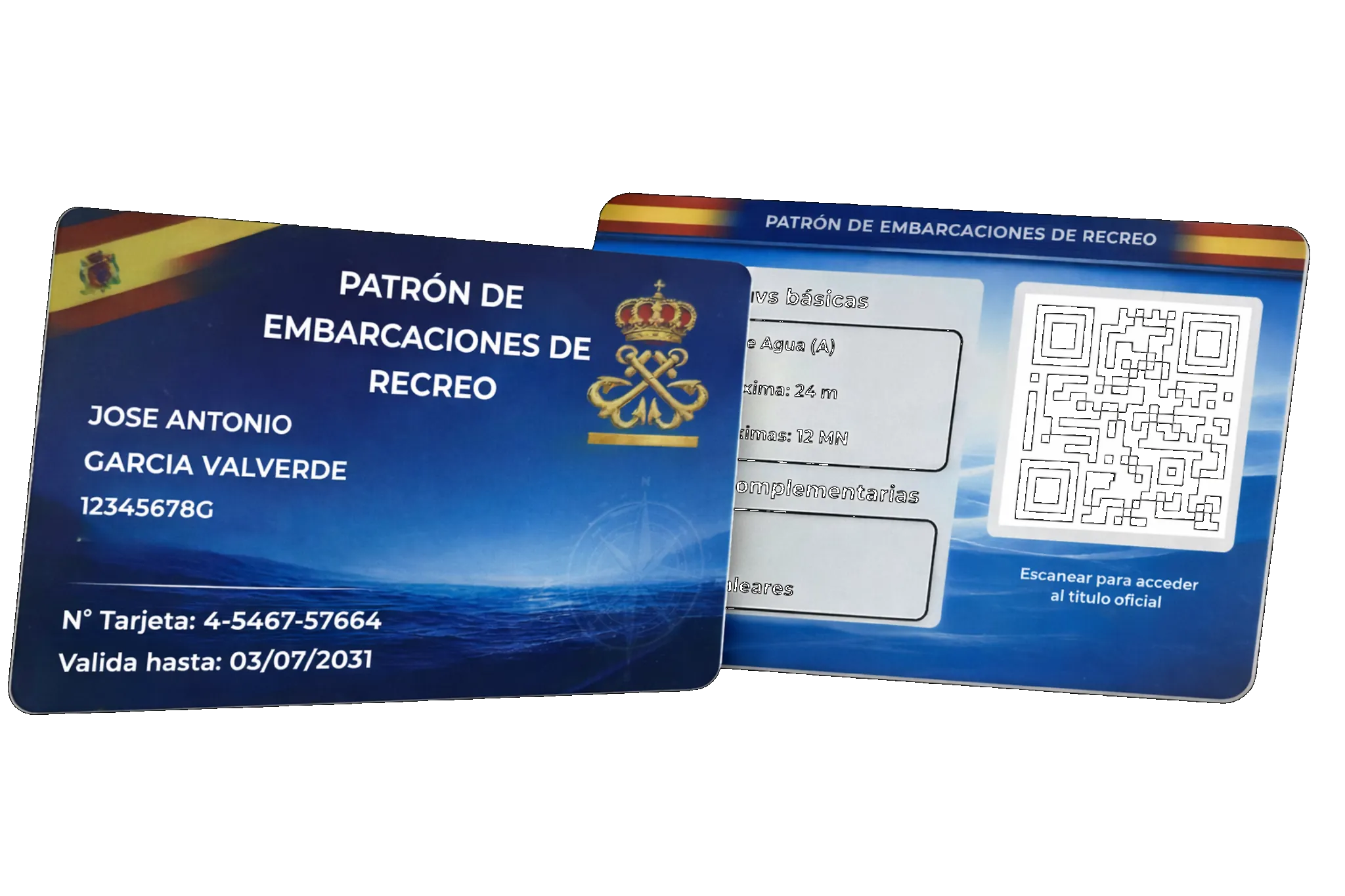 carnet náutico físico con QR ProKbos