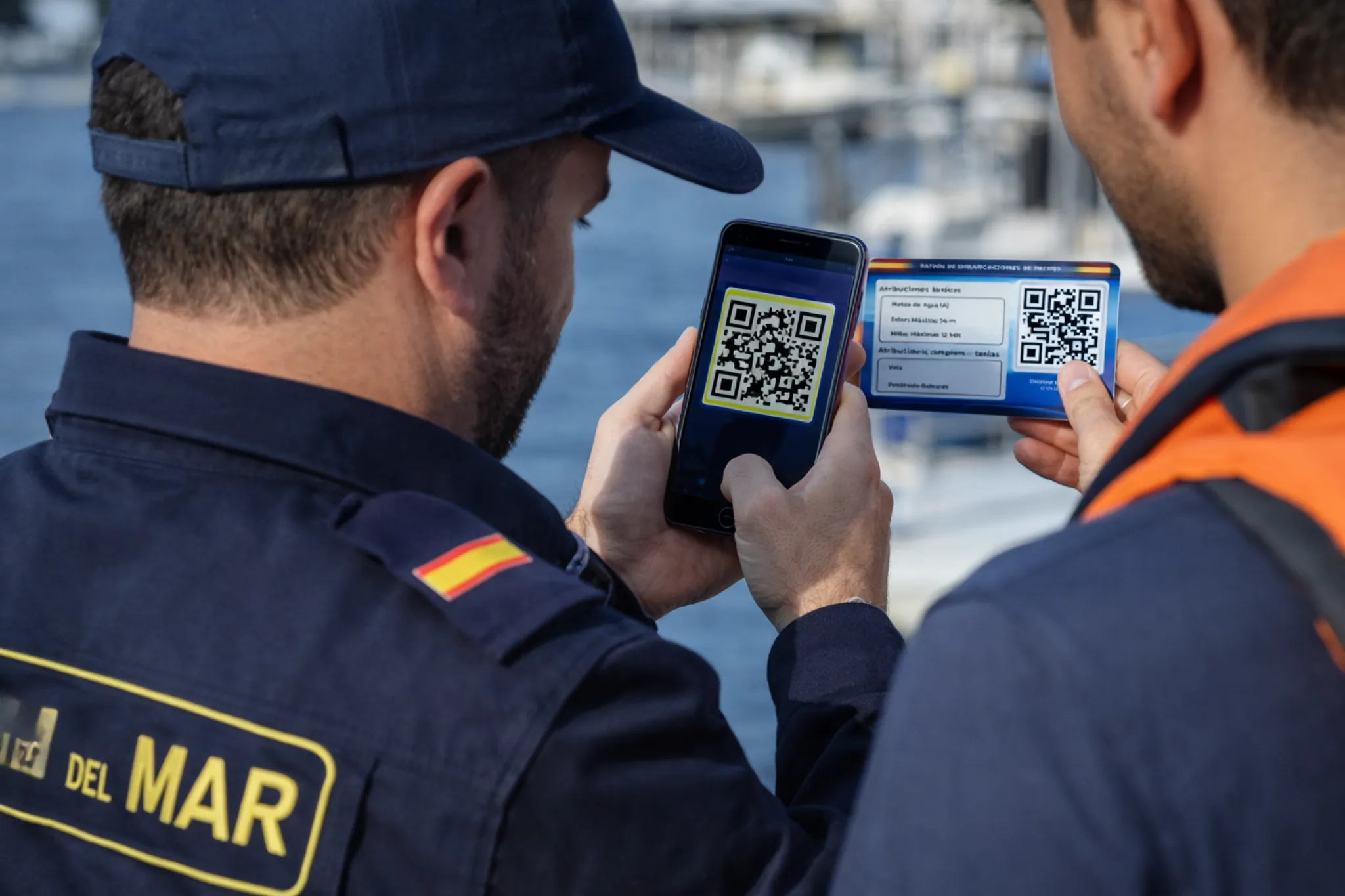Persona usando el QR del carnet
